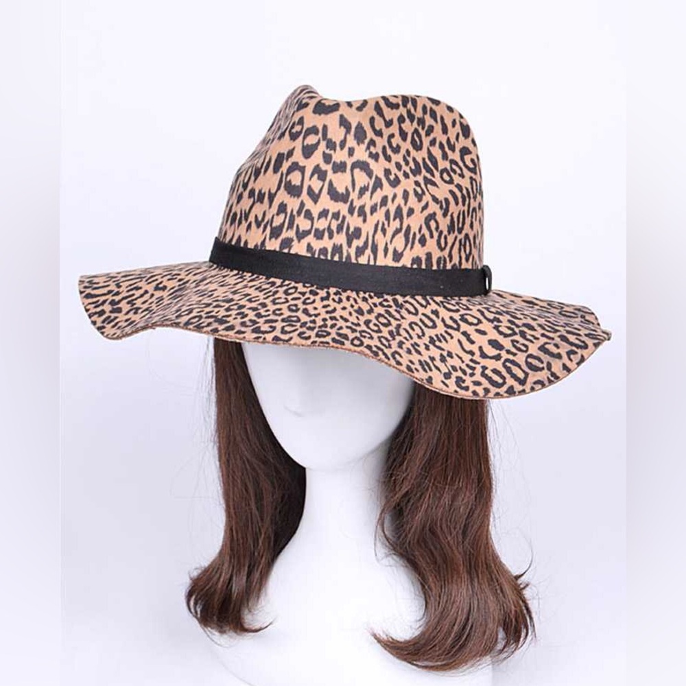 Leopard Print Floppy Hat